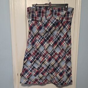 LOFT A-Line Plaid Skirt - Multicolor